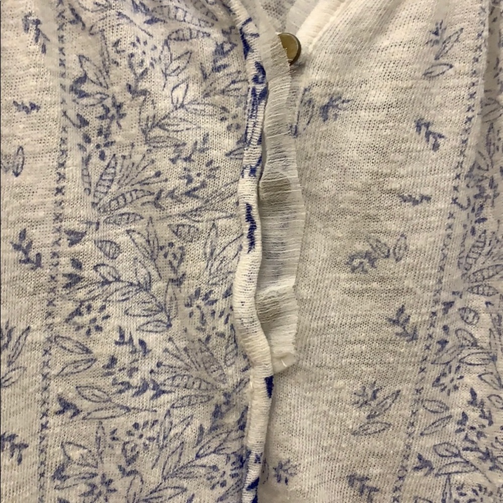 Lucky Brand lace and cotton top SZ LG - Picture 3 of 3